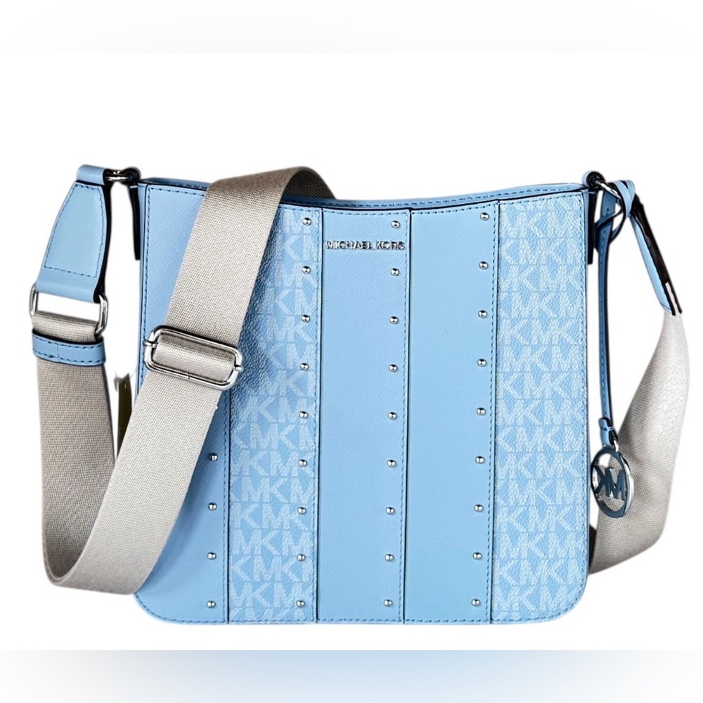 Michael Kors Sky Blue and Beige Crossbody Bag